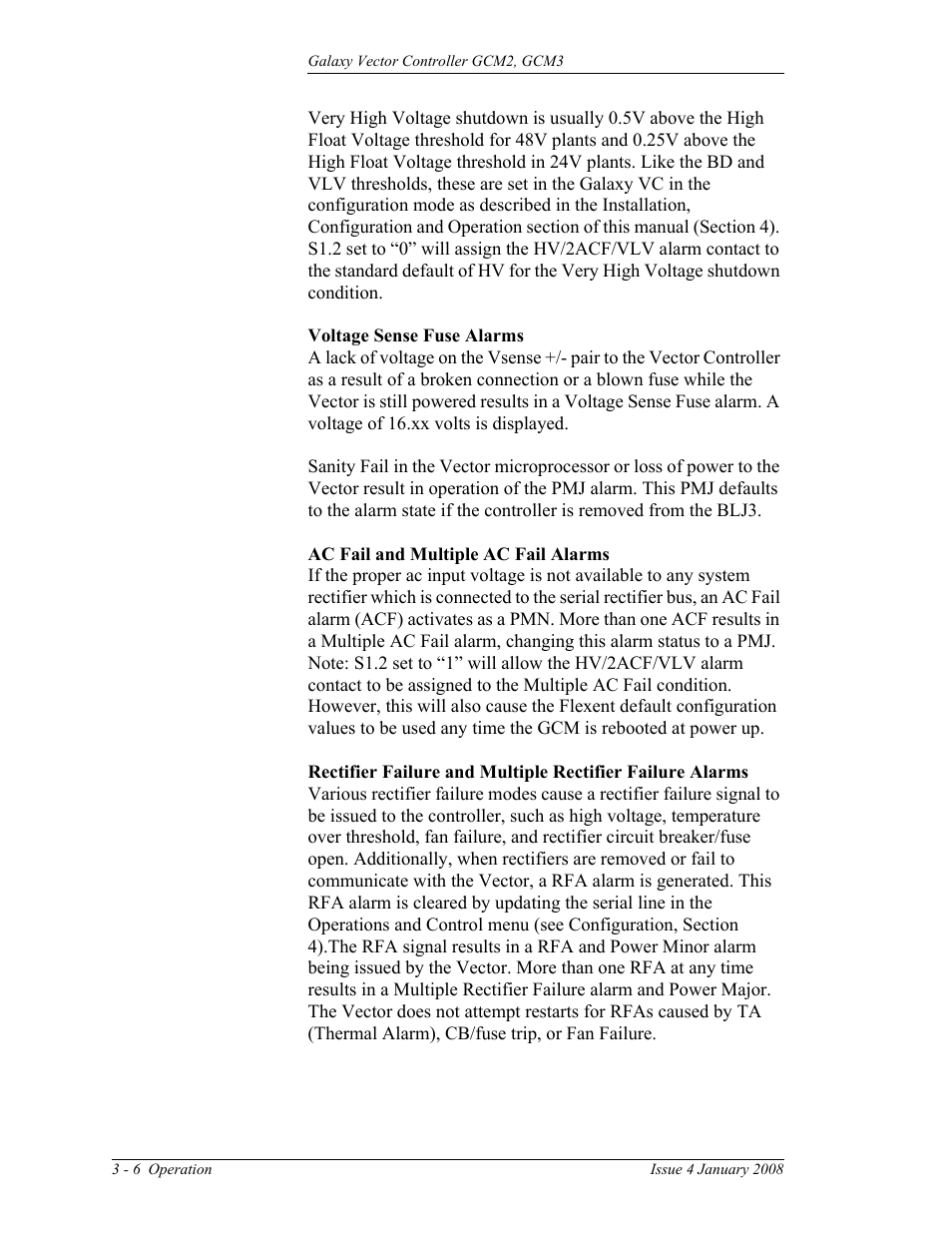 GE Industrial Solutions Galaxy Vector Controller GCM3 User Manual | Page 40 / 102