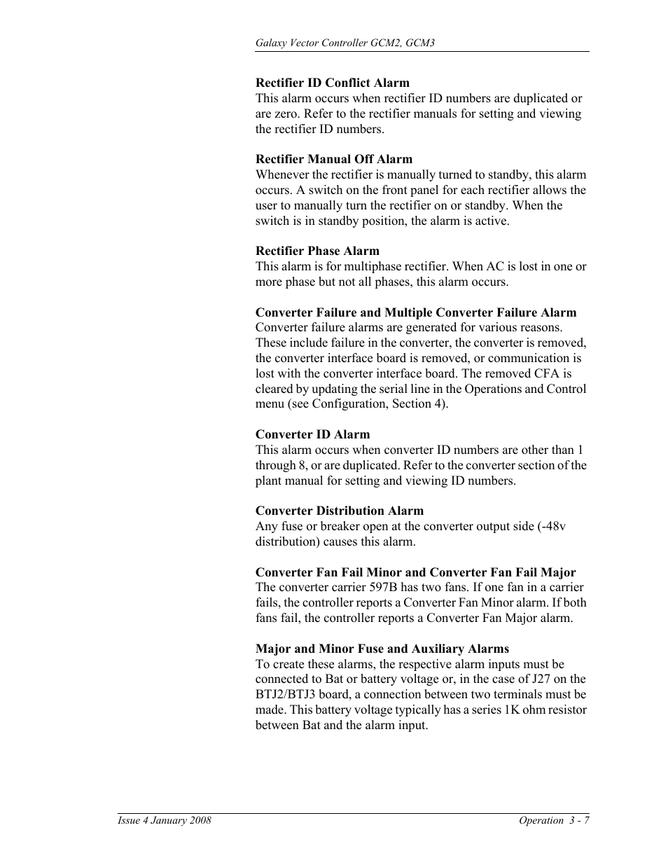 GE Industrial Solutions Galaxy Vector Controller GCM3 User Manual | Page 41 / 102