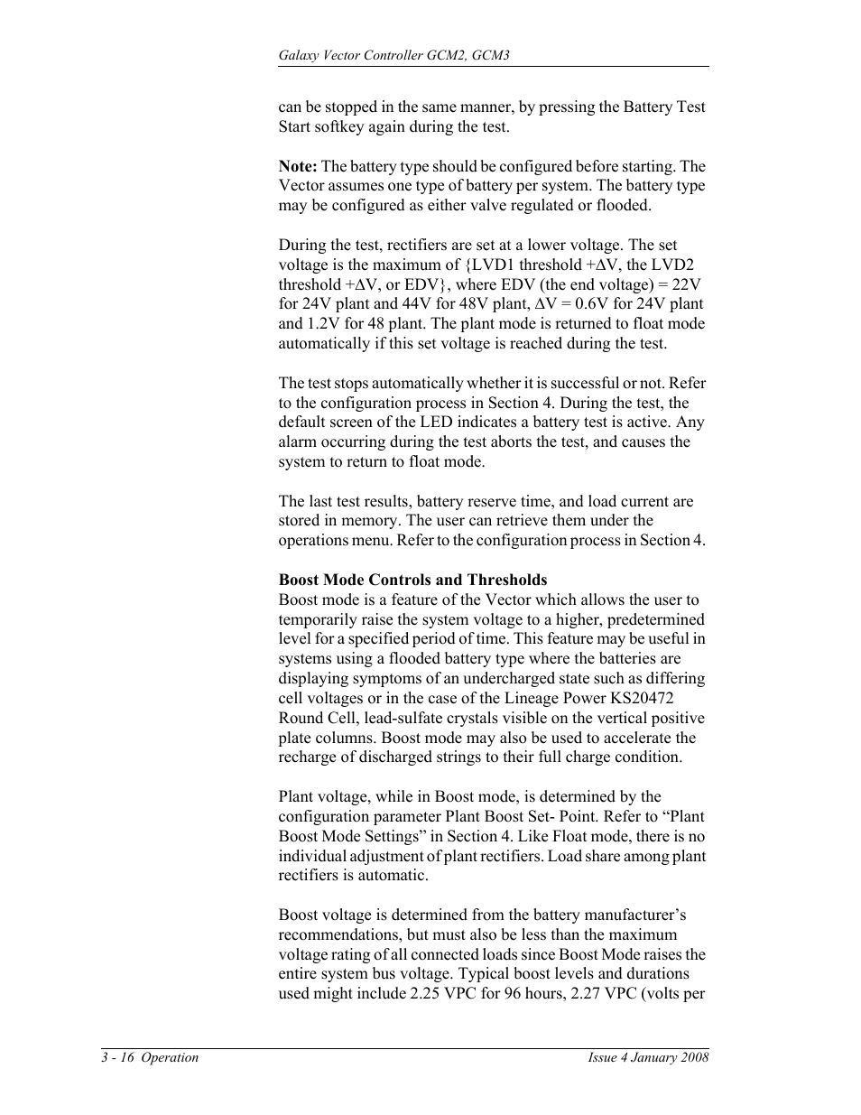 GE Industrial Solutions Galaxy Vector Controller GCM3 User Manual | Page 50 / 102