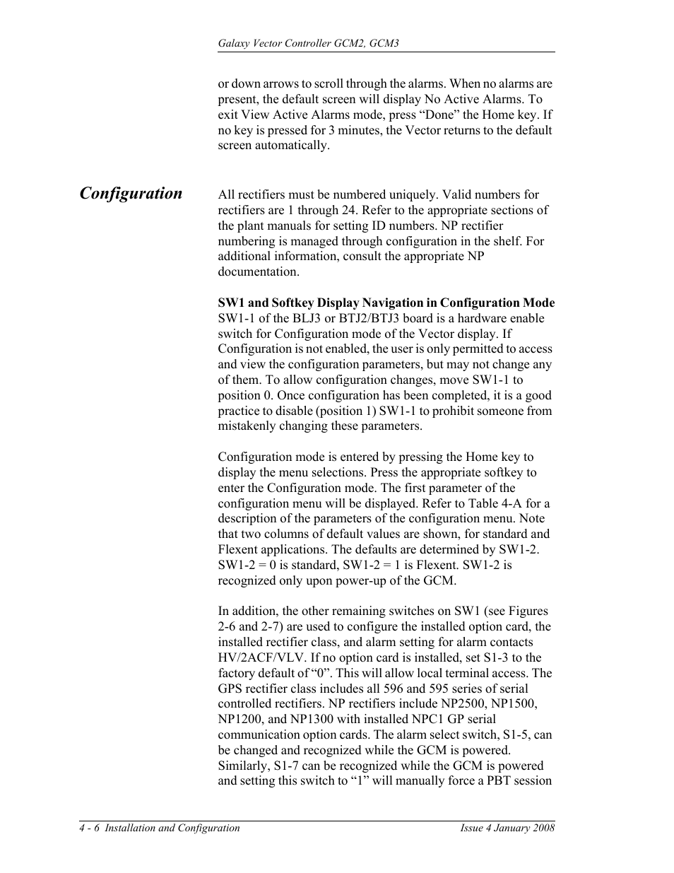 Configuration | GE Industrial Solutions Galaxy Vector Controller GCM3 User Manual | Page 60 / 102