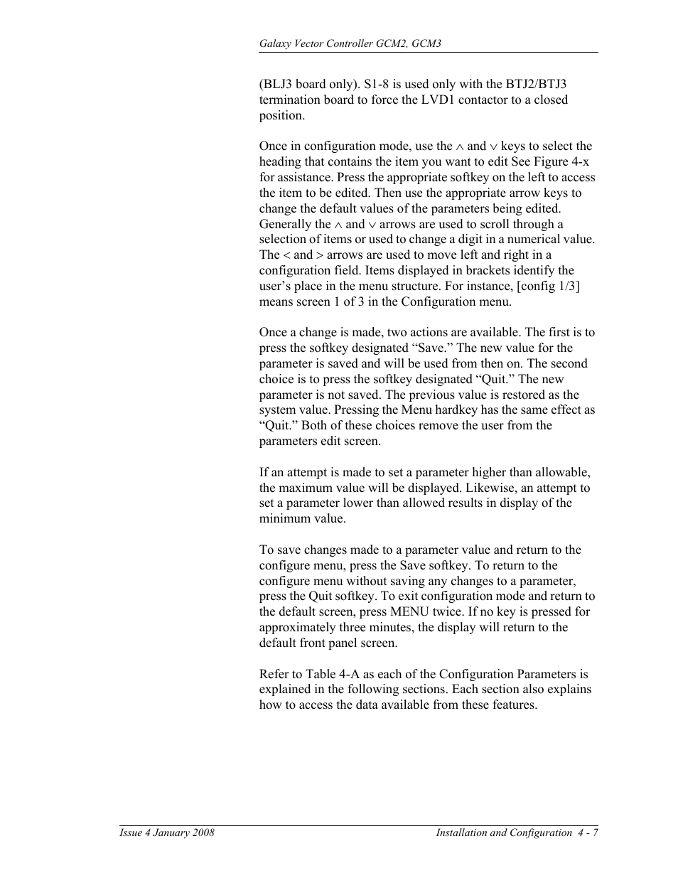 GE Industrial Solutions Galaxy Vector Controller GCM3 User Manual | Page 61 / 102