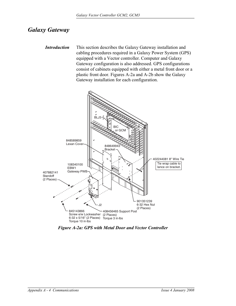 Galaxy gateway, Introduction, A - 4 | GE Industrial Solutions Galaxy Vector Controller GCM3 User Manual | Page 82 / 102