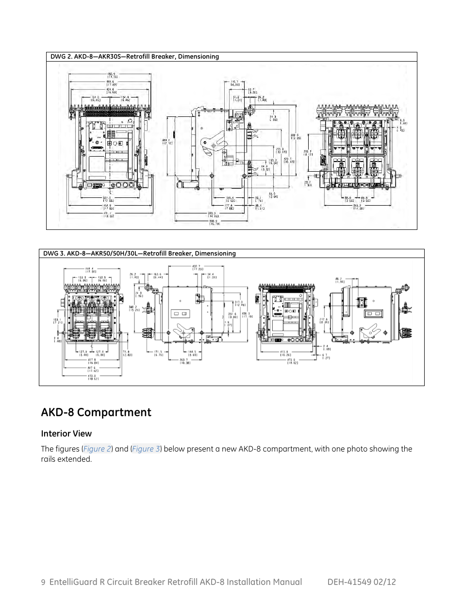 Akd-8 compartment | GE Industrial Solutions EntelliGuard R AKD-8 User Manual | Page 10 / 45