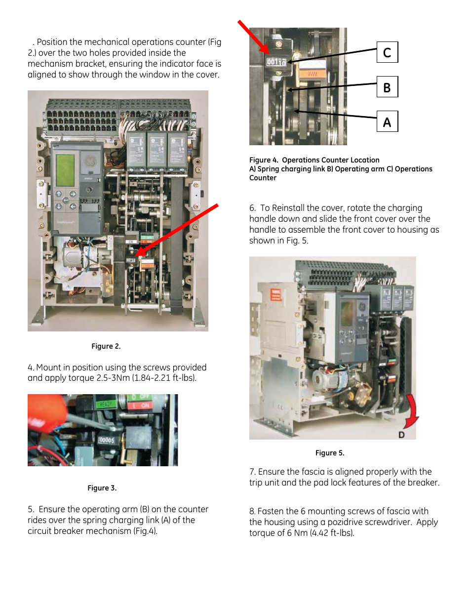 GE Industrial Solutions EntelliGuard G Mechanical Operations Counter User Manual | Page 2 / 3