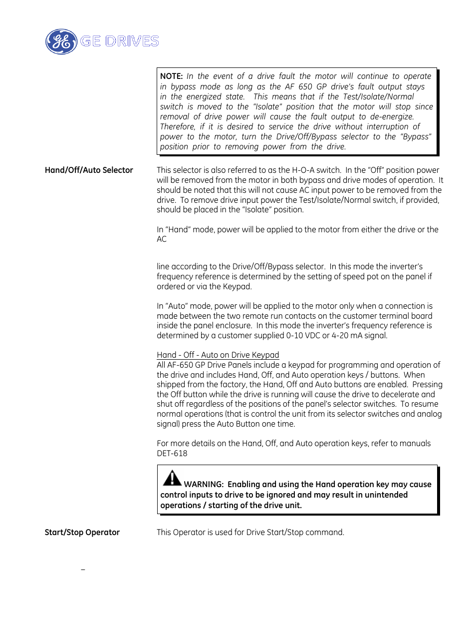 GE Industrial Solutions AF-650 GP Drive Panel User Manual | Page 12 / 57