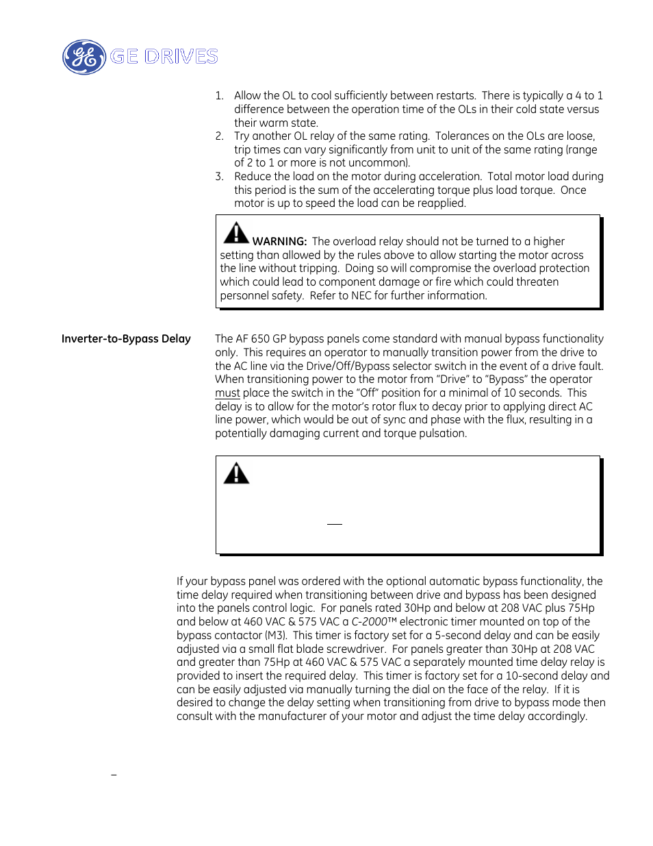 GE Industrial Solutions AF-650 GP Drive Panel User Manual | Page 22 / 57