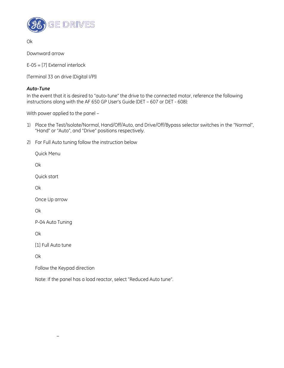 GE Industrial Solutions AF-650 GP Drive Panel User Manual | Page 25 / 57
