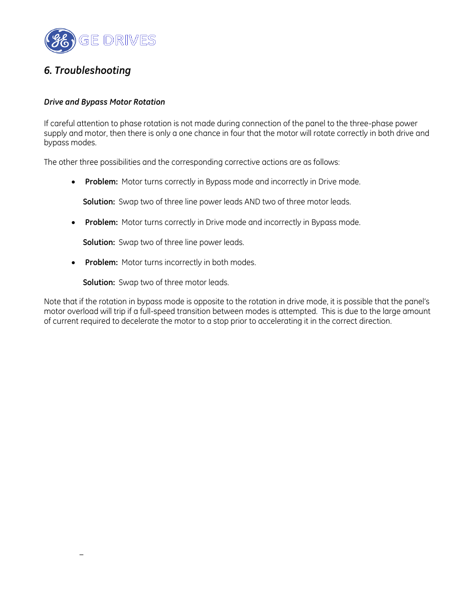Troubleshooting | GE Industrial Solutions AF-650 GP Drive Panel User Manual | Page 26 / 57