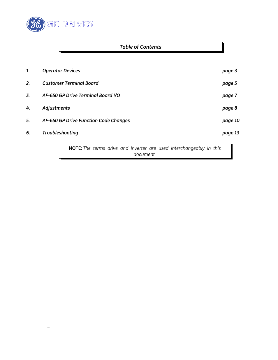 GE Industrial Solutions AF-650 GP Drive Panel User Manual | Page 28 / 57