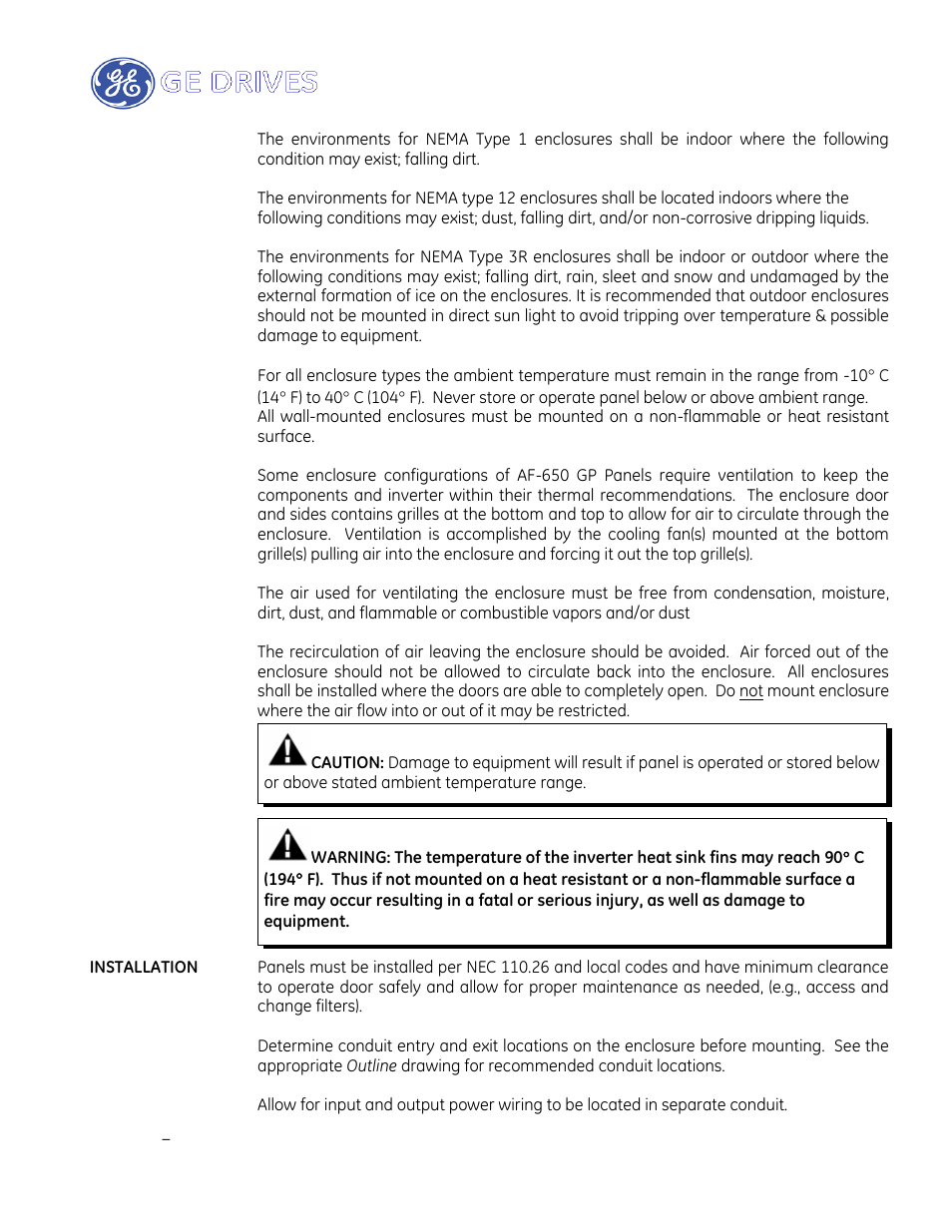 GE Industrial Solutions AF-650 GP Drive Panel User Manual | Page 4 / 57