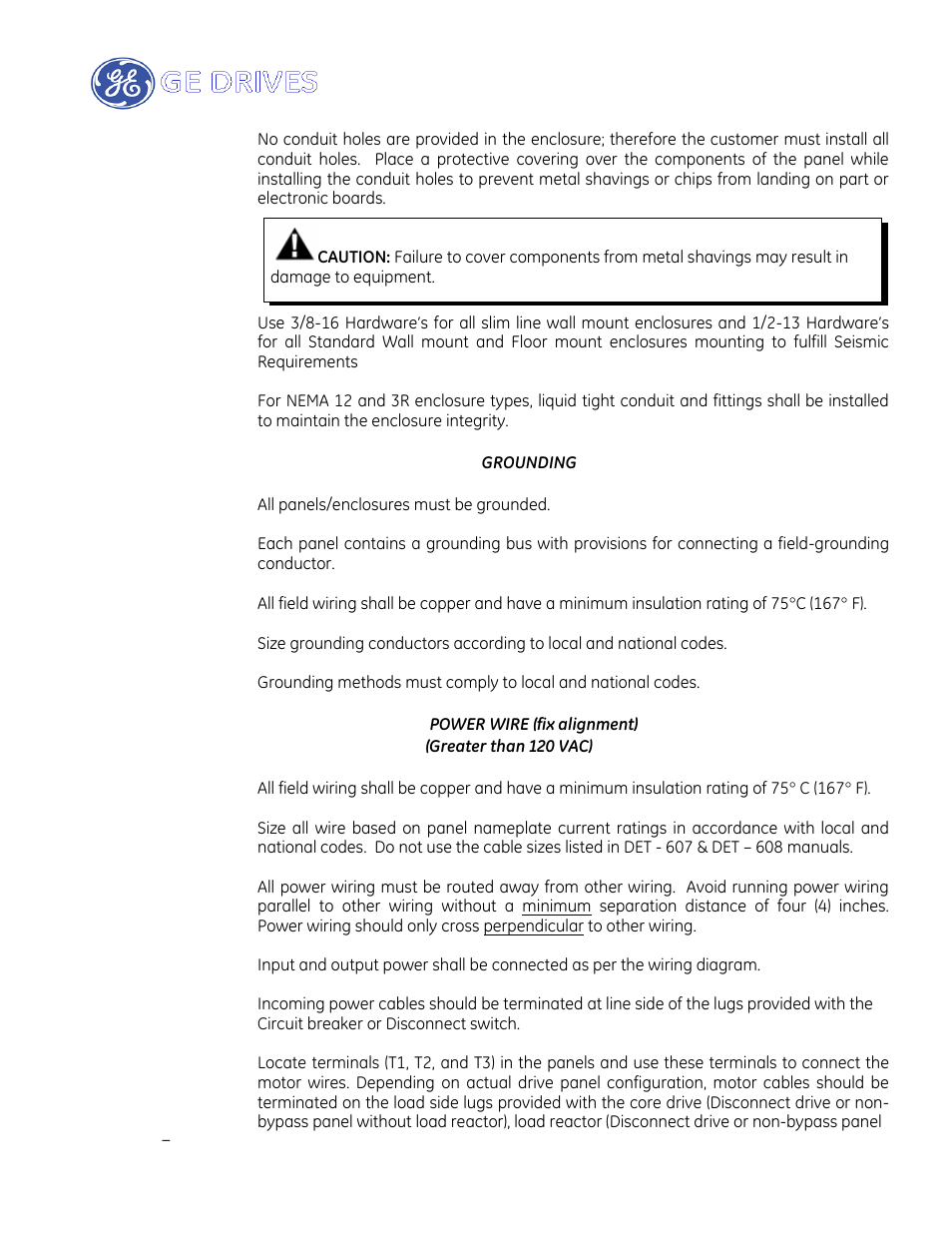 GE Industrial Solutions AF-650 GP Drive Panel User Manual | Page 5 / 57