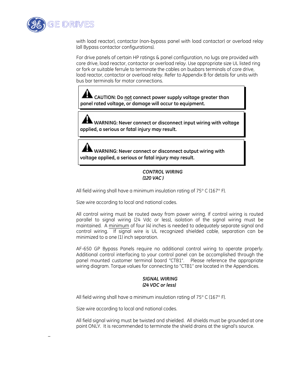 GE Industrial Solutions AF-650 GP Drive Panel User Manual | Page 6 / 57