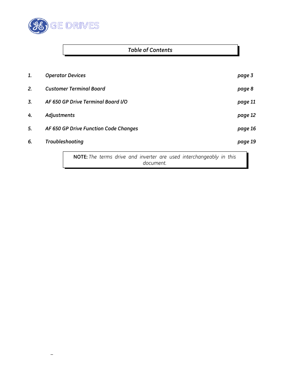 GE Industrial Solutions AF-650 GP Drive Panel User Manual | Page 9 / 57