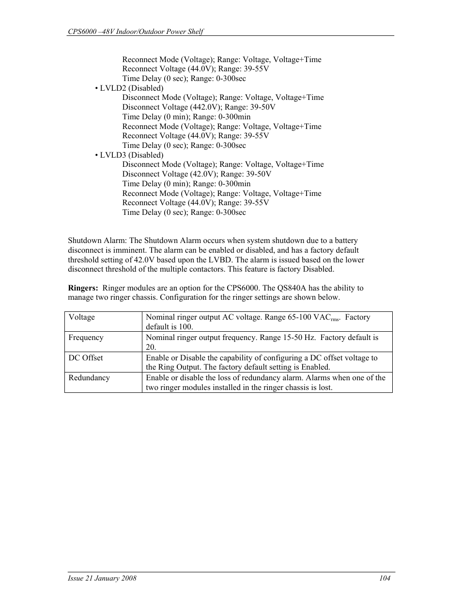 GE Industrial Solutions CPS6000 User Manual | Page 104 / 212