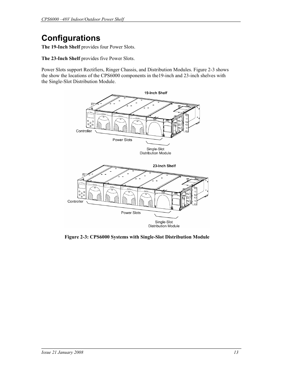 Configurations | GE Industrial Solutions CPS6000 User Manual | Page 13 / 212