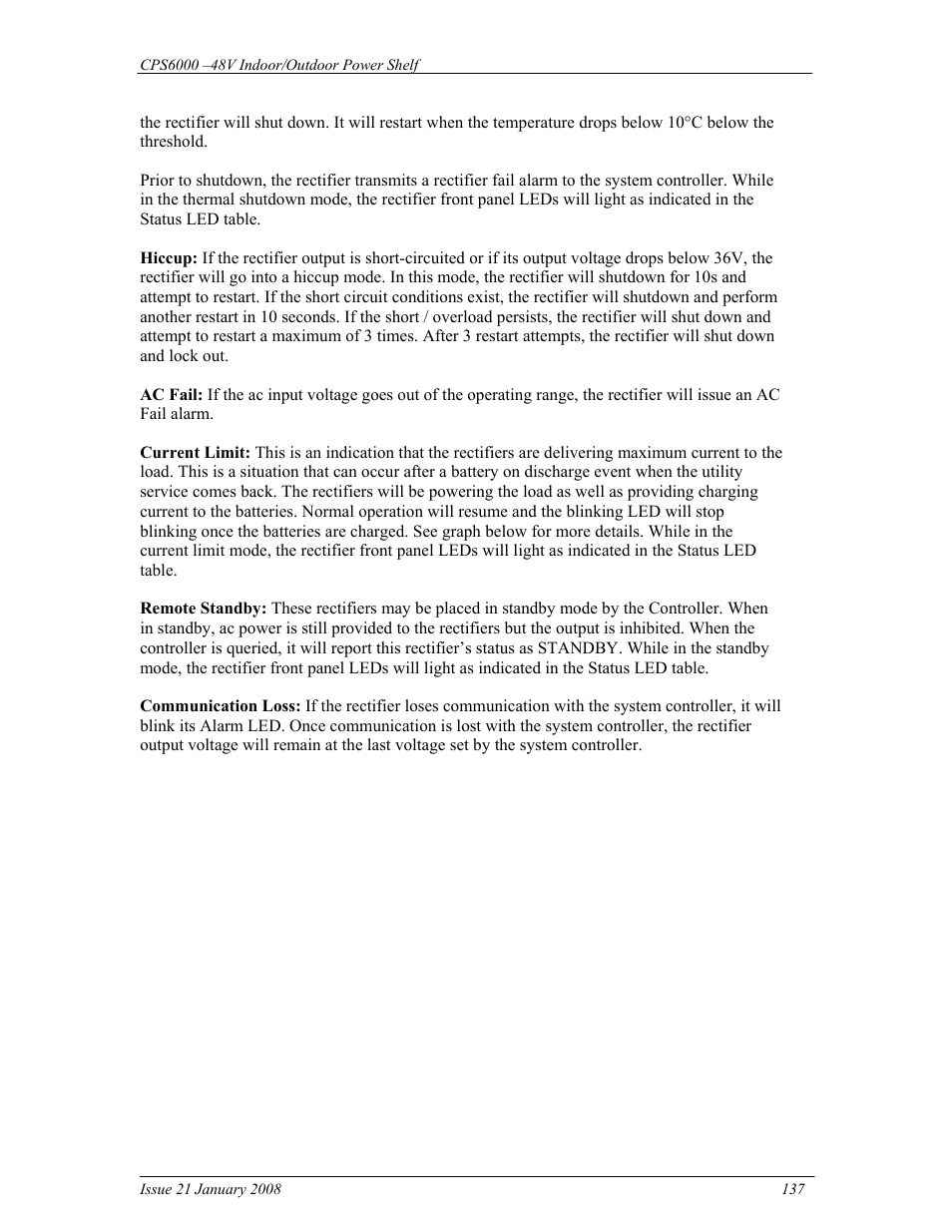 GE Industrial Solutions CPS6000 User Manual | Page 137 / 212