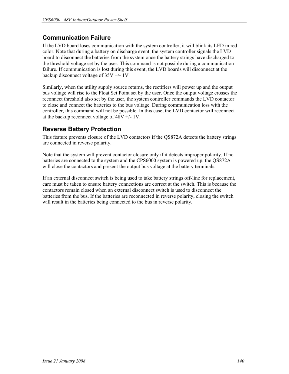 GE Industrial Solutions CPS6000 User Manual | Page 140 / 212