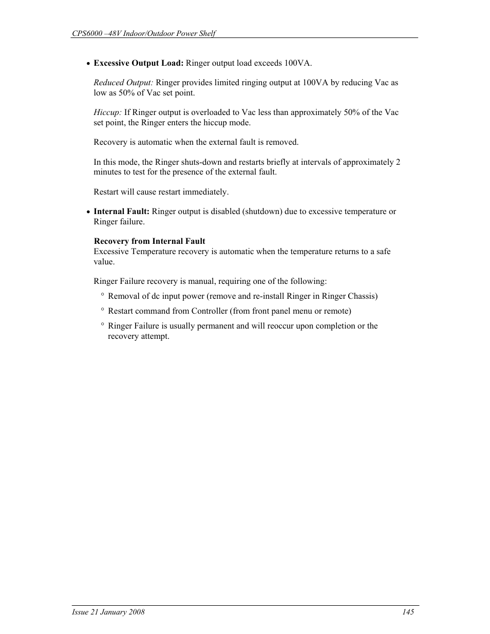GE Industrial Solutions CPS6000 User Manual | Page 145 / 212