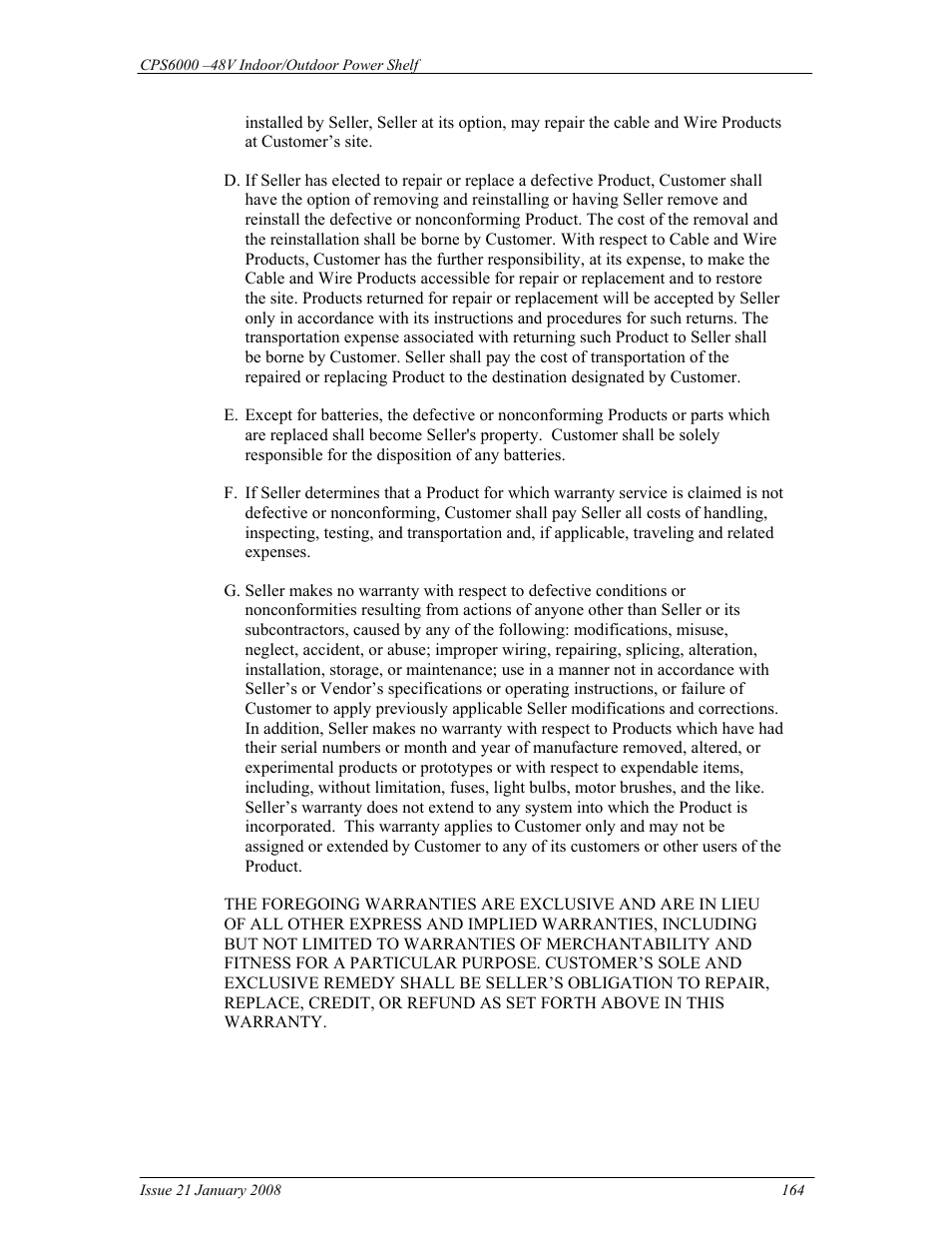 GE Industrial Solutions CPS6000 User Manual | Page 164 / 212