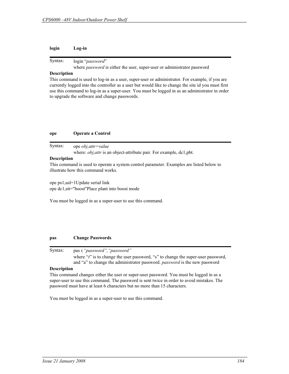 GE Industrial Solutions CPS6000 User Manual | Page 184 / 212