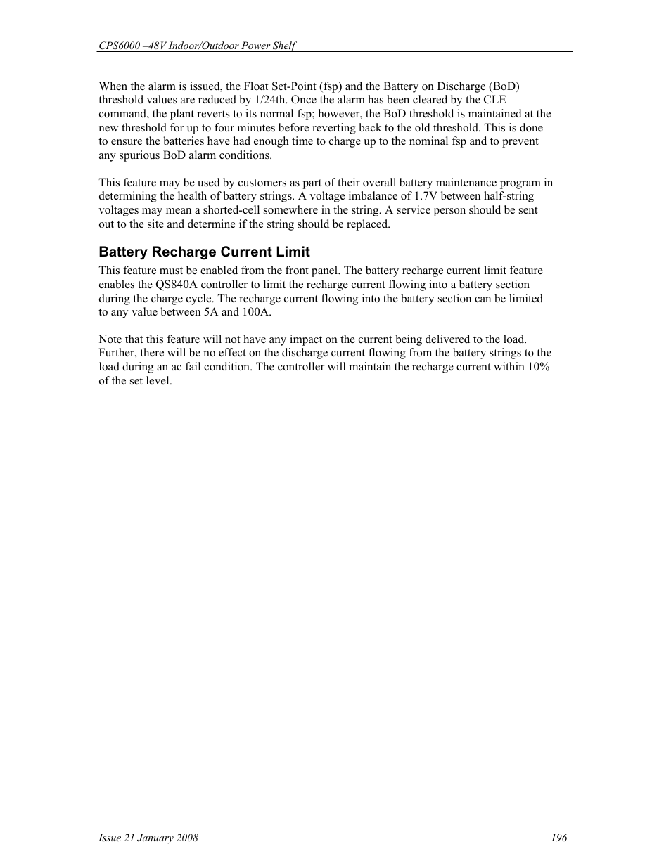 GE Industrial Solutions CPS6000 User Manual | Page 196 / 212