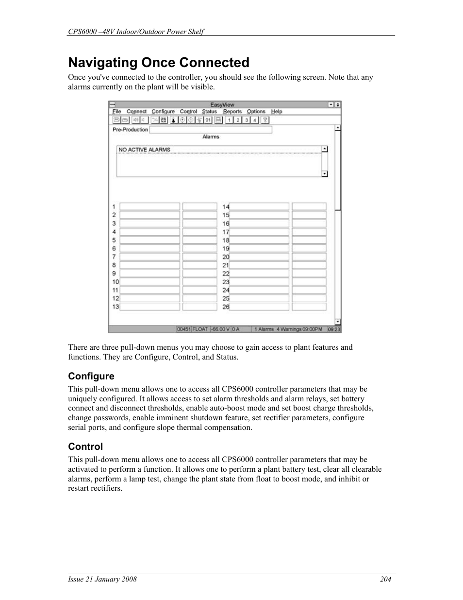 Navigating once connected | GE Industrial Solutions CPS6000 User Manual | Page 204 / 212
