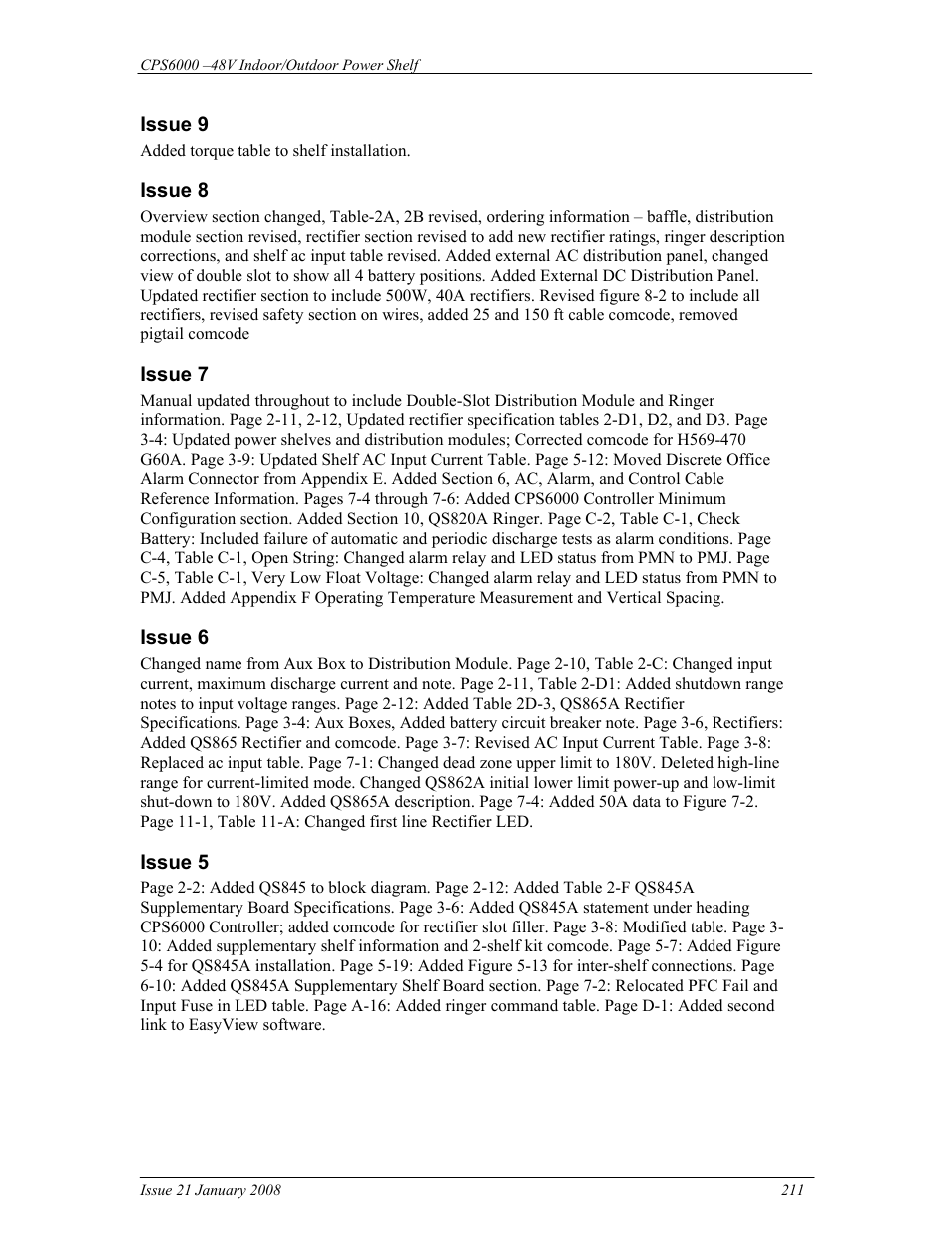 GE Industrial Solutions CPS6000 User Manual | Page 211 / 212