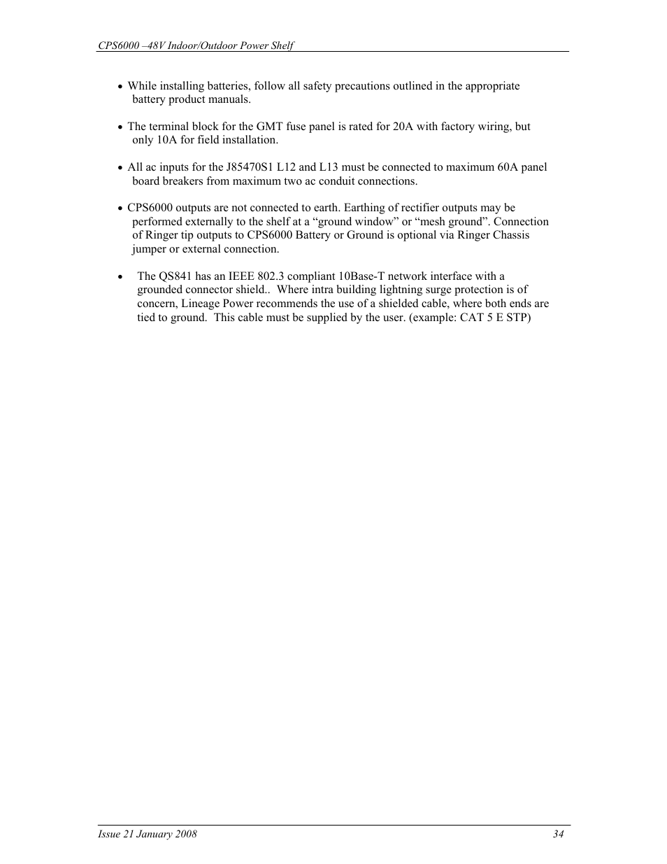 GE Industrial Solutions CPS6000 User Manual | Page 34 / 212