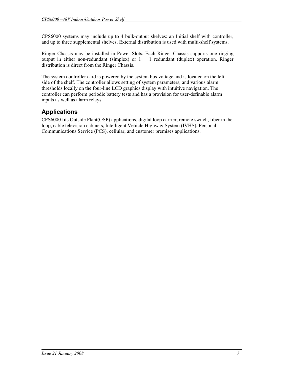 GE Industrial Solutions CPS6000 User Manual | Page 7 / 212