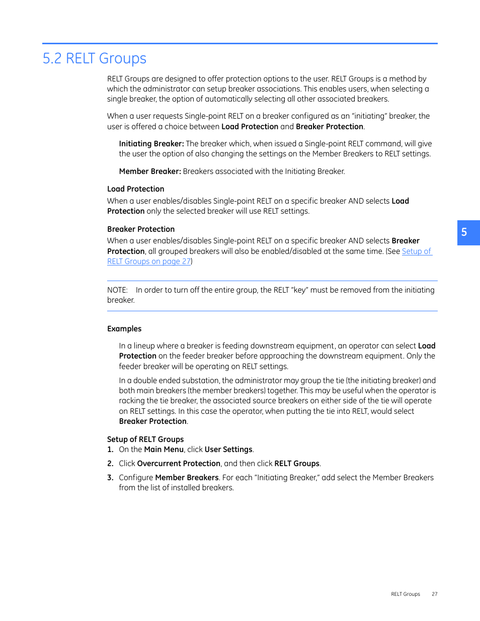 2 relt groups | GE Industrial Solutions Entellisys 5.0 Administrator Manual User Manual | Page 27 / 84
