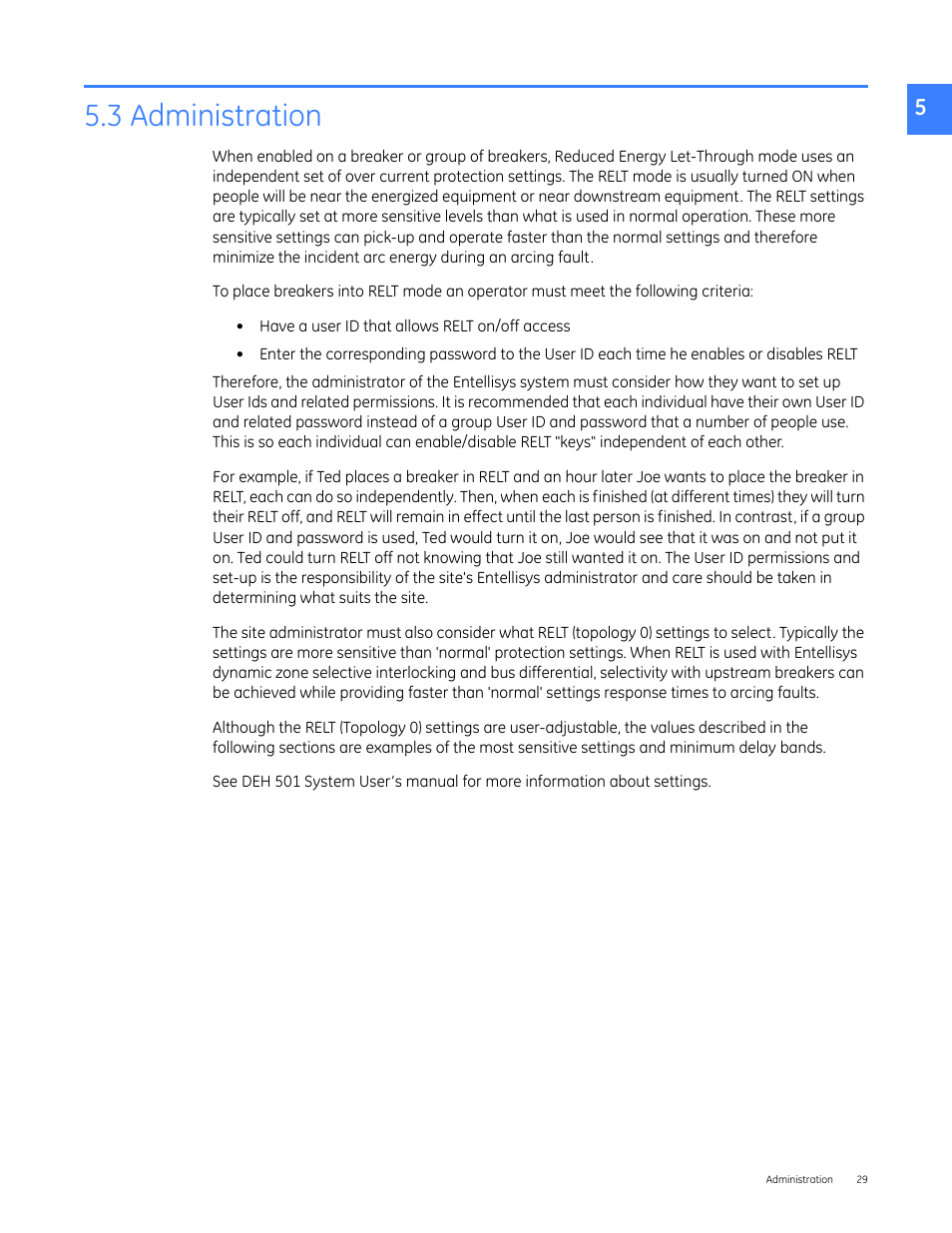3 administration | GE Industrial Solutions Entellisys 5.0 Administrator Manual User Manual | Page 29 / 84