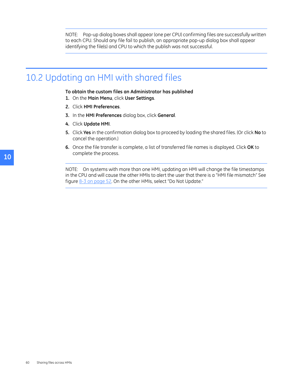 2 updating an hmi with shared files | GE Industrial Solutions Entellisys 5.0 Administrator Manual User Manual | Page 60 / 84