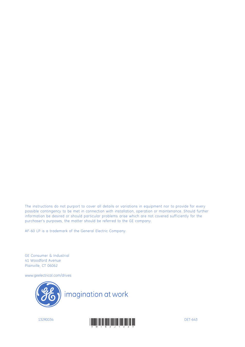 GE Industrial Solutions AF-60 LP DIN Rail Kit User Manual | Page 2 / 2