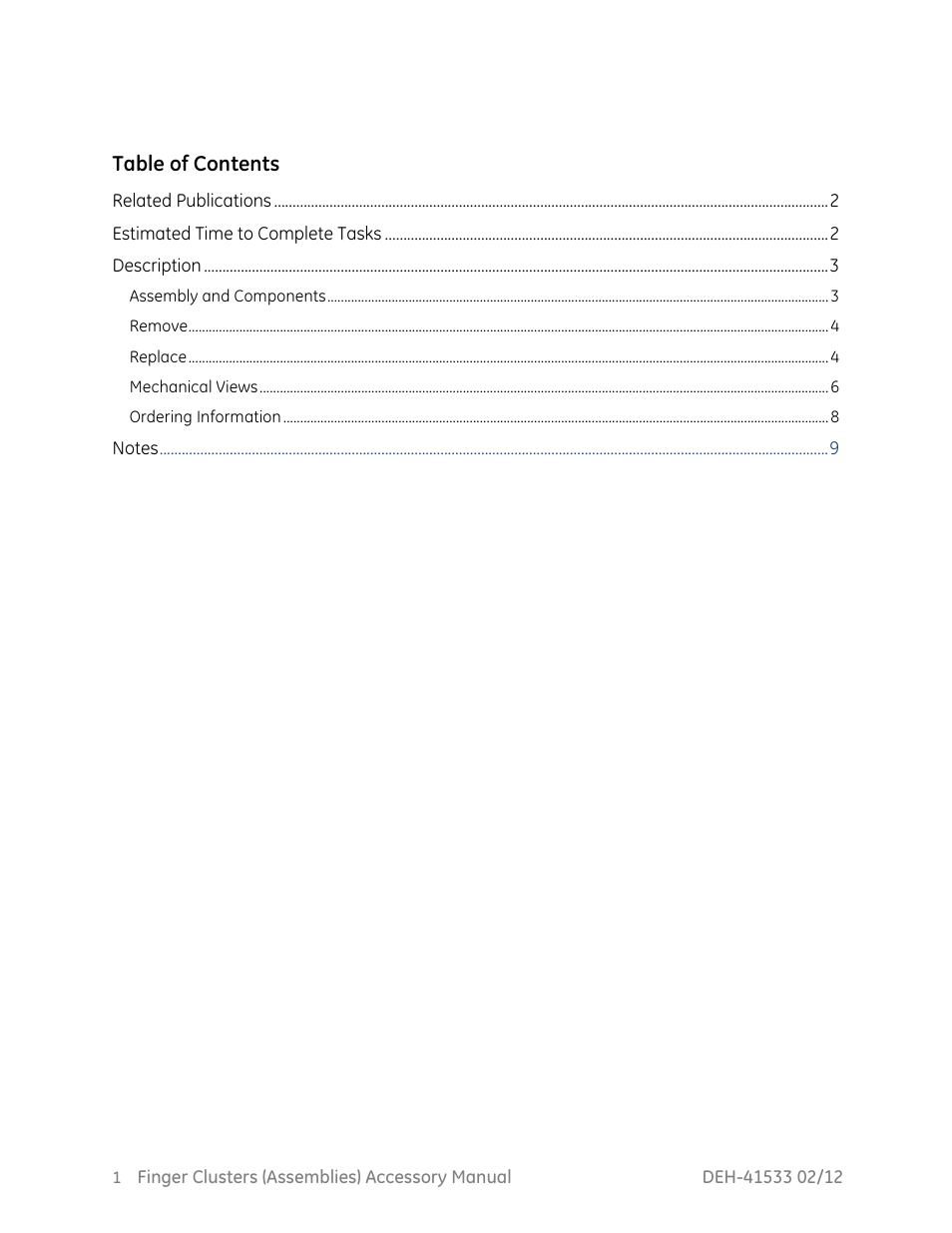 GE Industrial Solutions Finger Clusters User Manual | Page 2 / 11