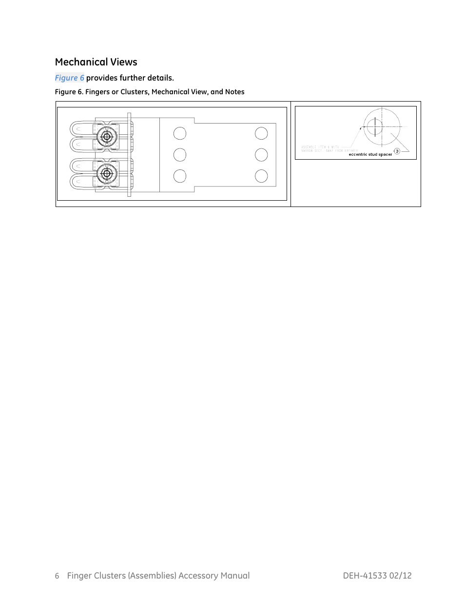 Mechanical views | GE Industrial Solutions Finger Clusters User Manual | Page 7 / 11