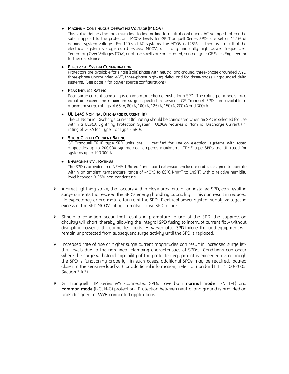 GE Industrial Solutions Tranquell Series Medium and High User Manual | Page 5 / 15