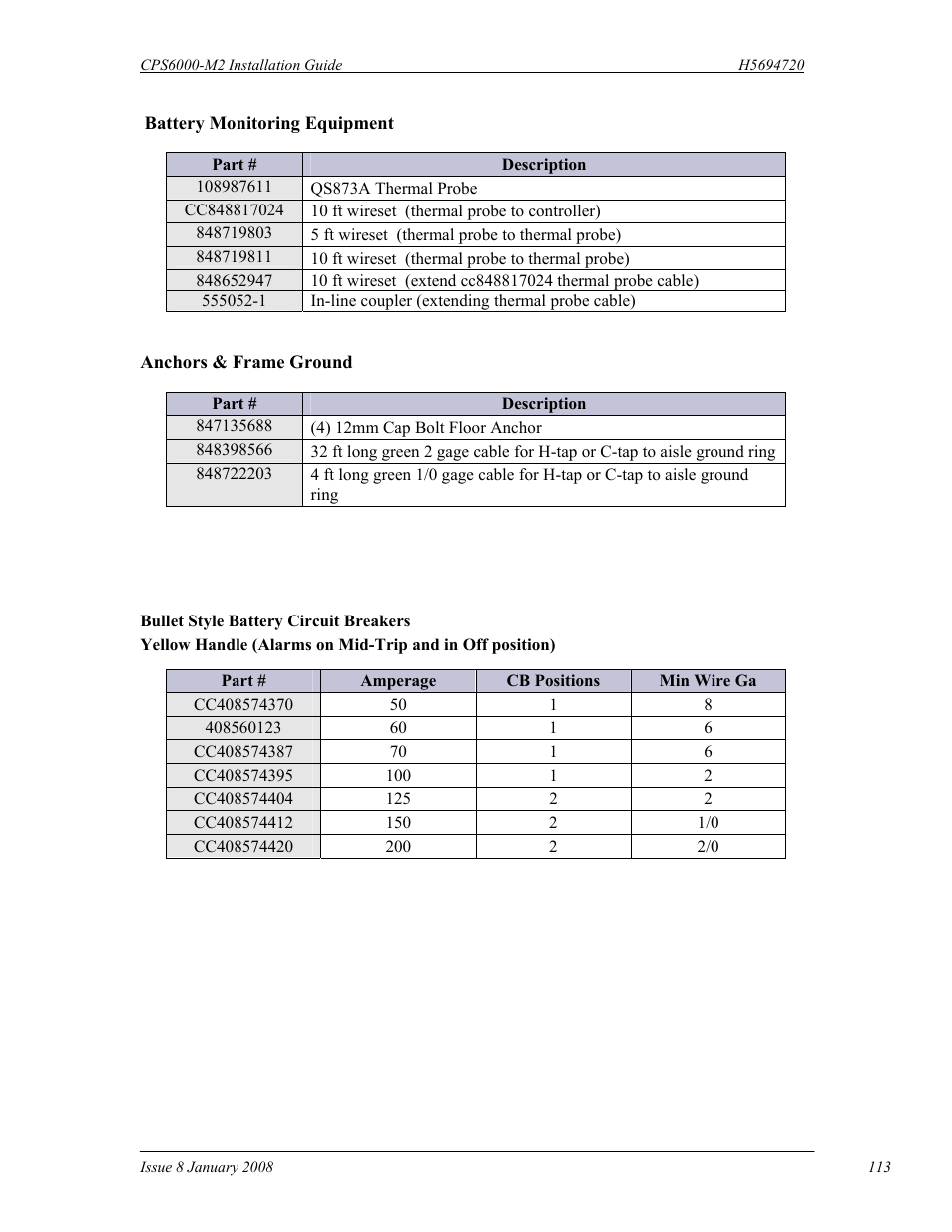 GE Industrial Solutions CPS6000-M2 User Manual | Page 113 / 134