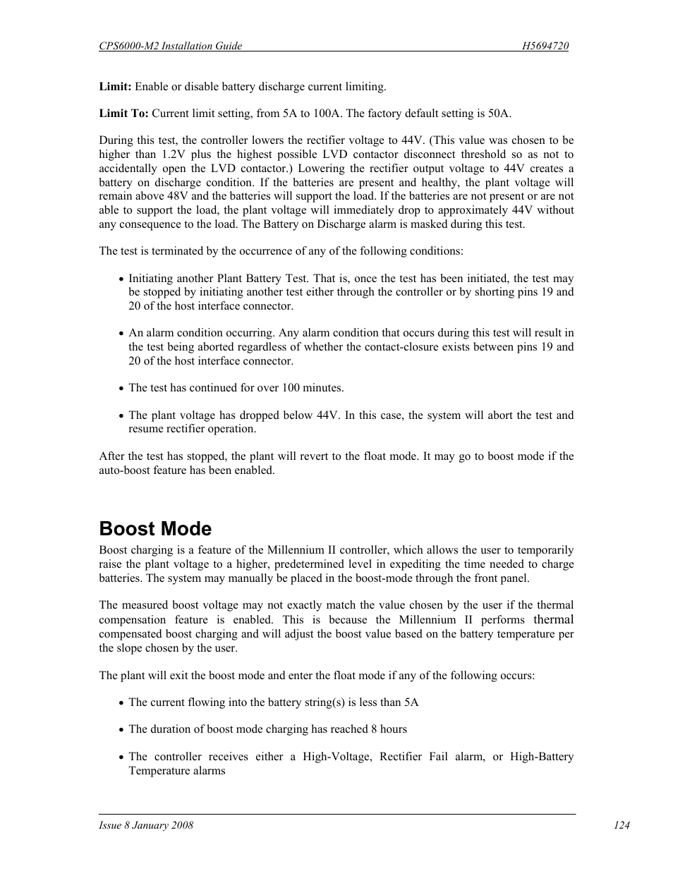Boost mode | GE Industrial Solutions CPS6000-M2 User Manual | Page 124 / 134