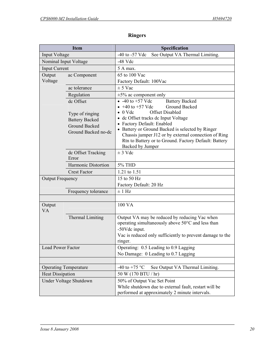 GE Industrial Solutions CPS6000-M2 User Manual | Page 20 / 134