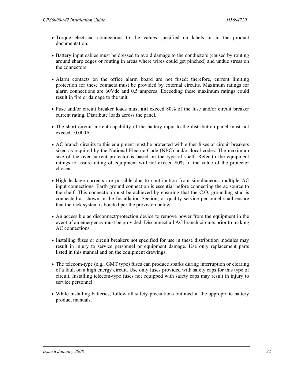 GE Industrial Solutions CPS6000-M2 User Manual | Page 22 / 134