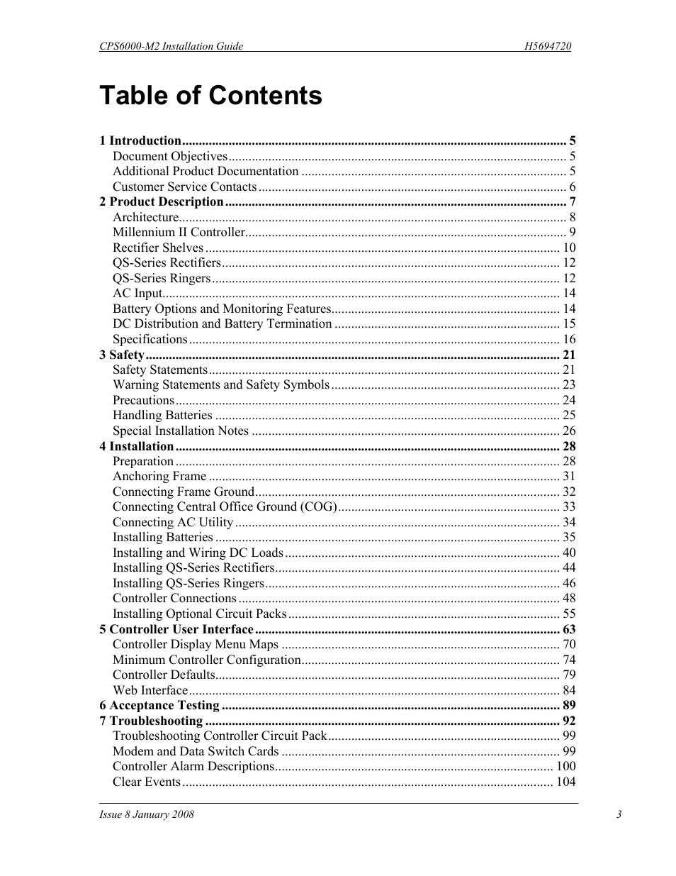 GE Industrial Solutions CPS6000-M2 User Manual | Page 3 / 134