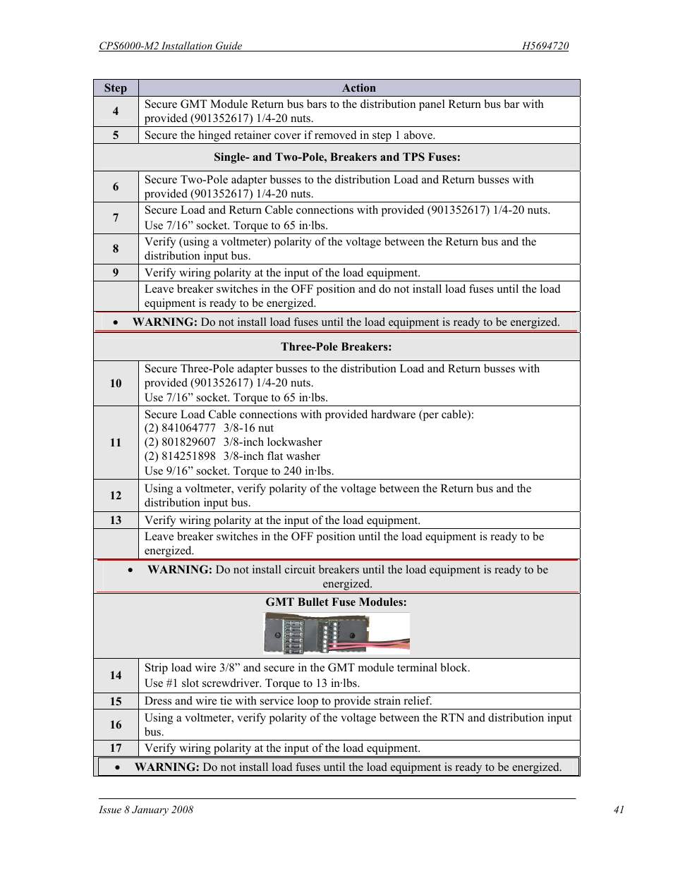 GE Industrial Solutions CPS6000-M2 User Manual | Page 41 / 134