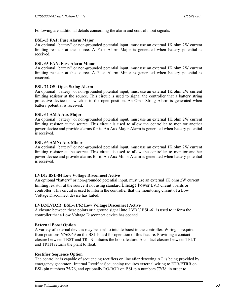 GE Industrial Solutions CPS6000-M2 User Manual | Page 53 / 134