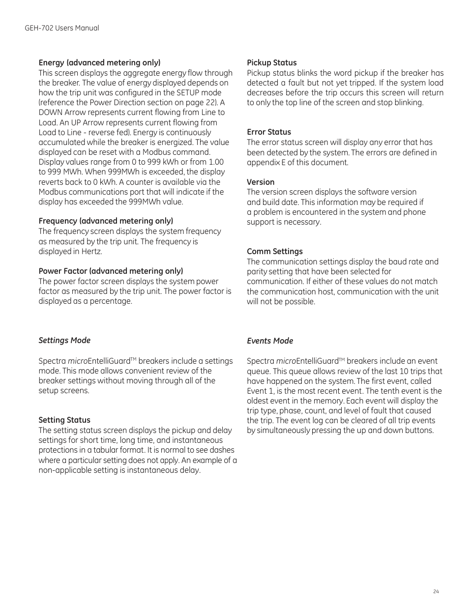 GE Industrial Solutions Spectra RMS Molded Case User Manual | Page 25 / 52