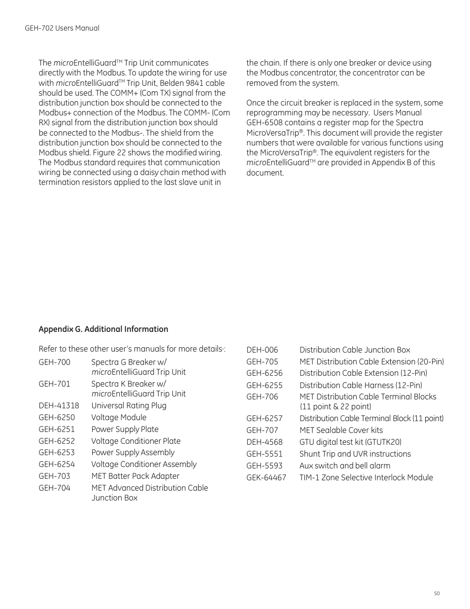 GE Industrial Solutions Spectra RMS Molded Case User Manual | Page 51 / 52