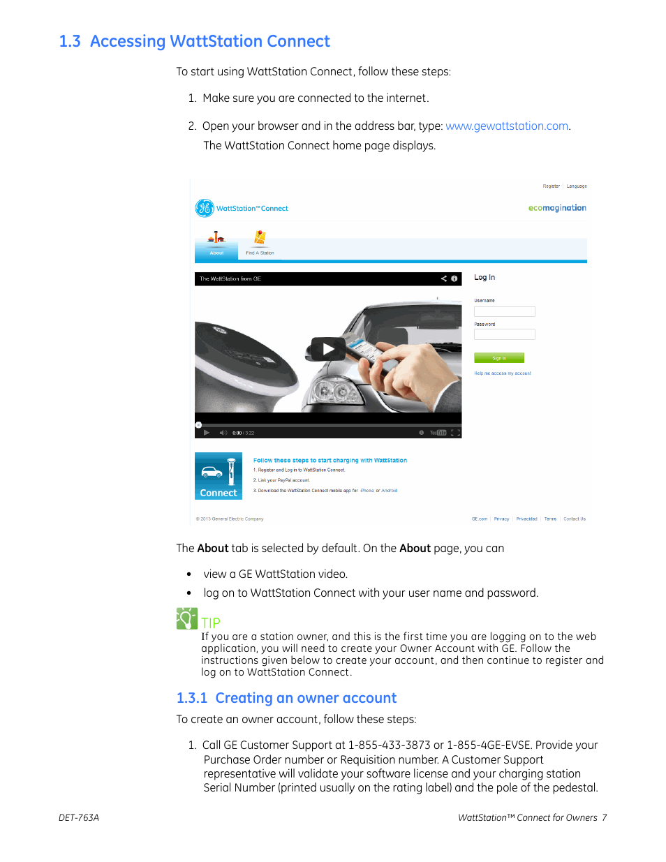 3 accessing wattstation connect, 1 creating an owner account | GE Industrial Solutions WattStation Connect Owner Second Edition (iPhone) User Manual | Page 9 / 49