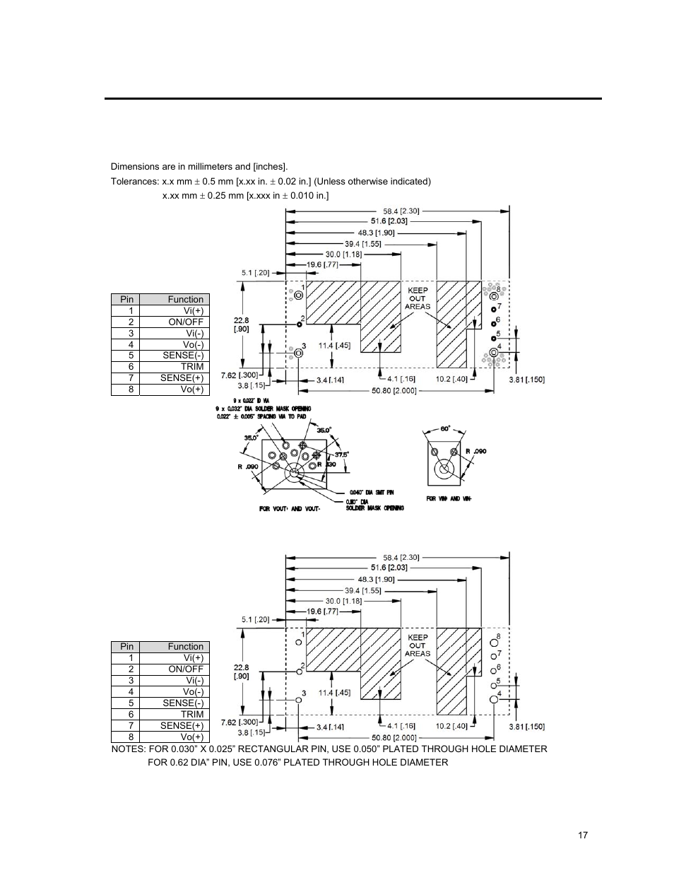 GE Industrial Solutions EVW020A0S6R0 Series (Eighth-Brick) User Manual | Page 17 / 19