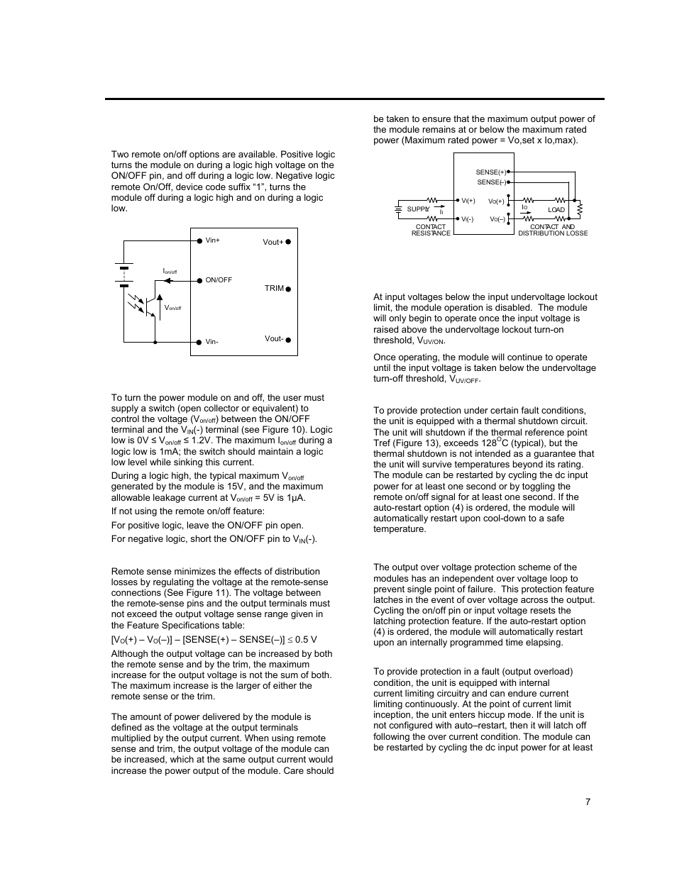 Feature description | GE Industrial Solutions EVW020A0S6R0 Series (Eighth-Brick) User Manual | Page 7 / 19