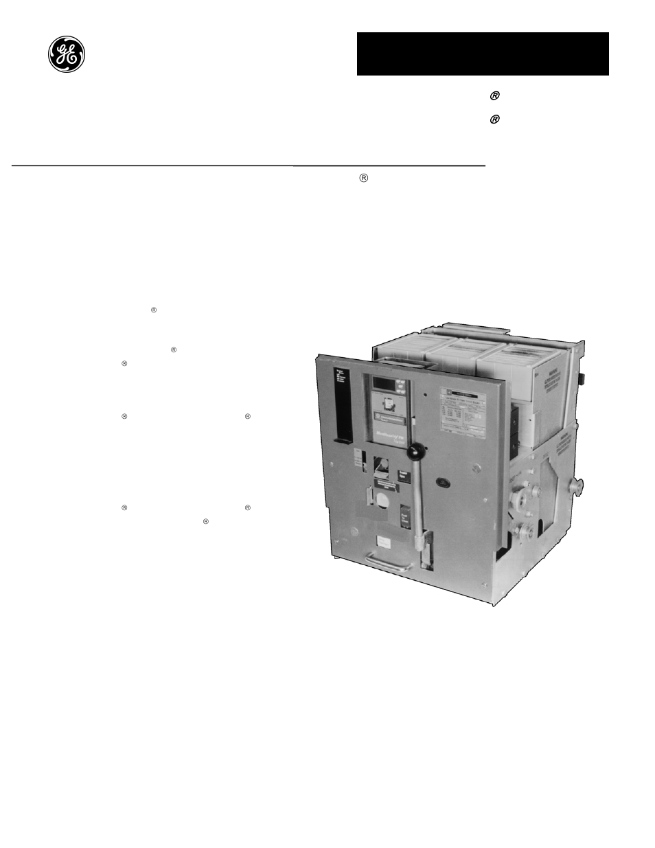 GE Industrial Solutions MicroVersaTrip Plus and MicroVersaTrip PM DS-206, DSL-206,DS-416, DSL-416, DS-420, DS-632 User Manual | 20 pages