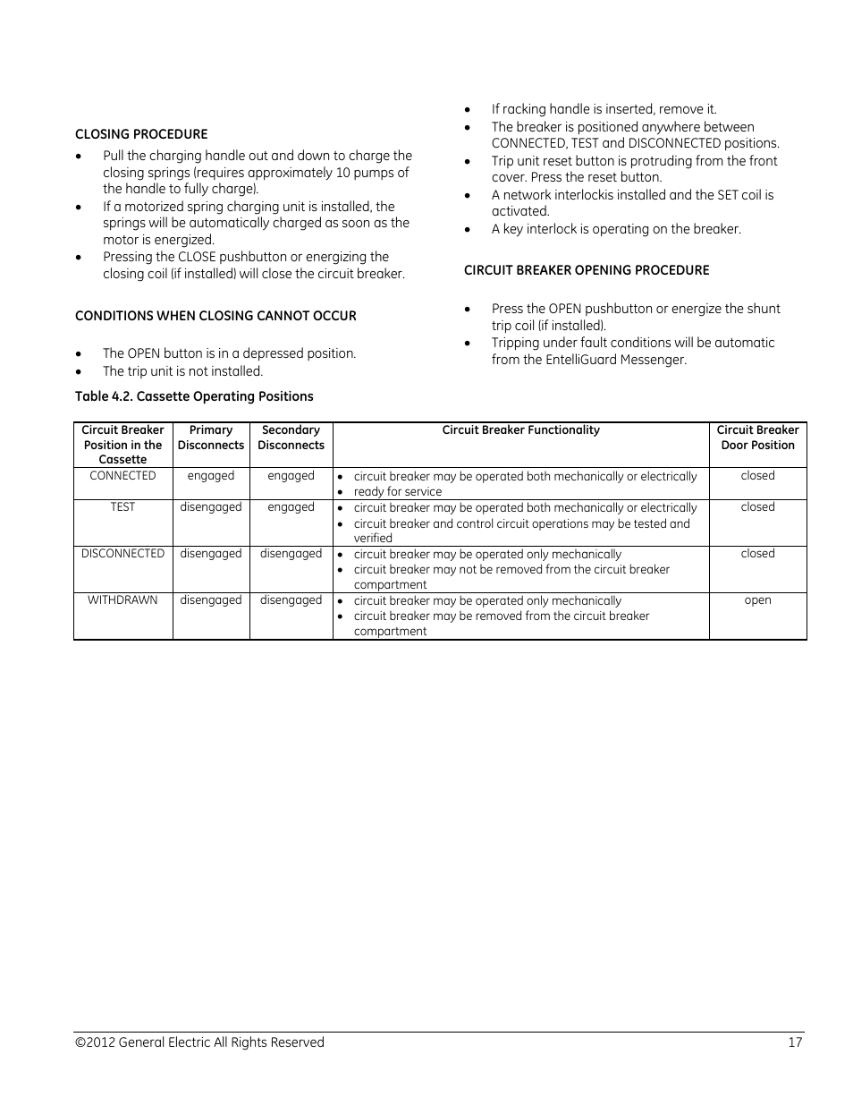 GE Industrial Solutions EntelliGuard E Circuit Breaker User Manual | Page 17 / 30